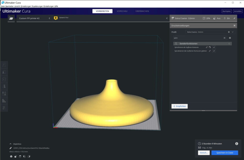 Leuchten Design Cura Spiral Mode